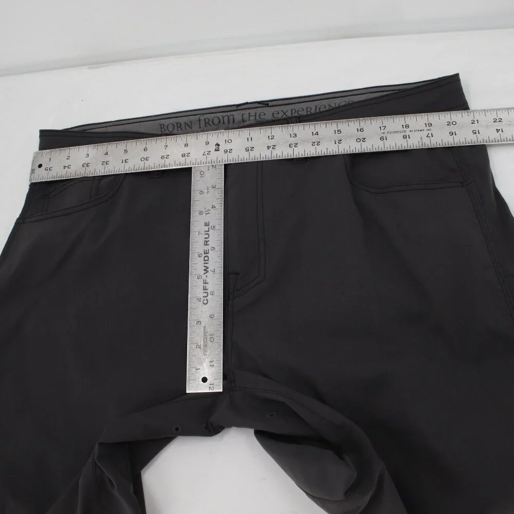 Prana Pants Mens 40 Zion Stretch Straight Cargo Hiking Belted Snap Roll Up Hem
